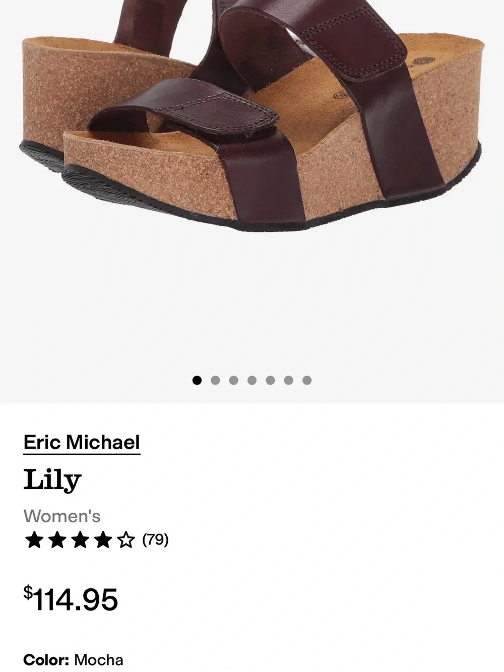 Eric Michael Brown Double-Strap Wedge Slide Sandals